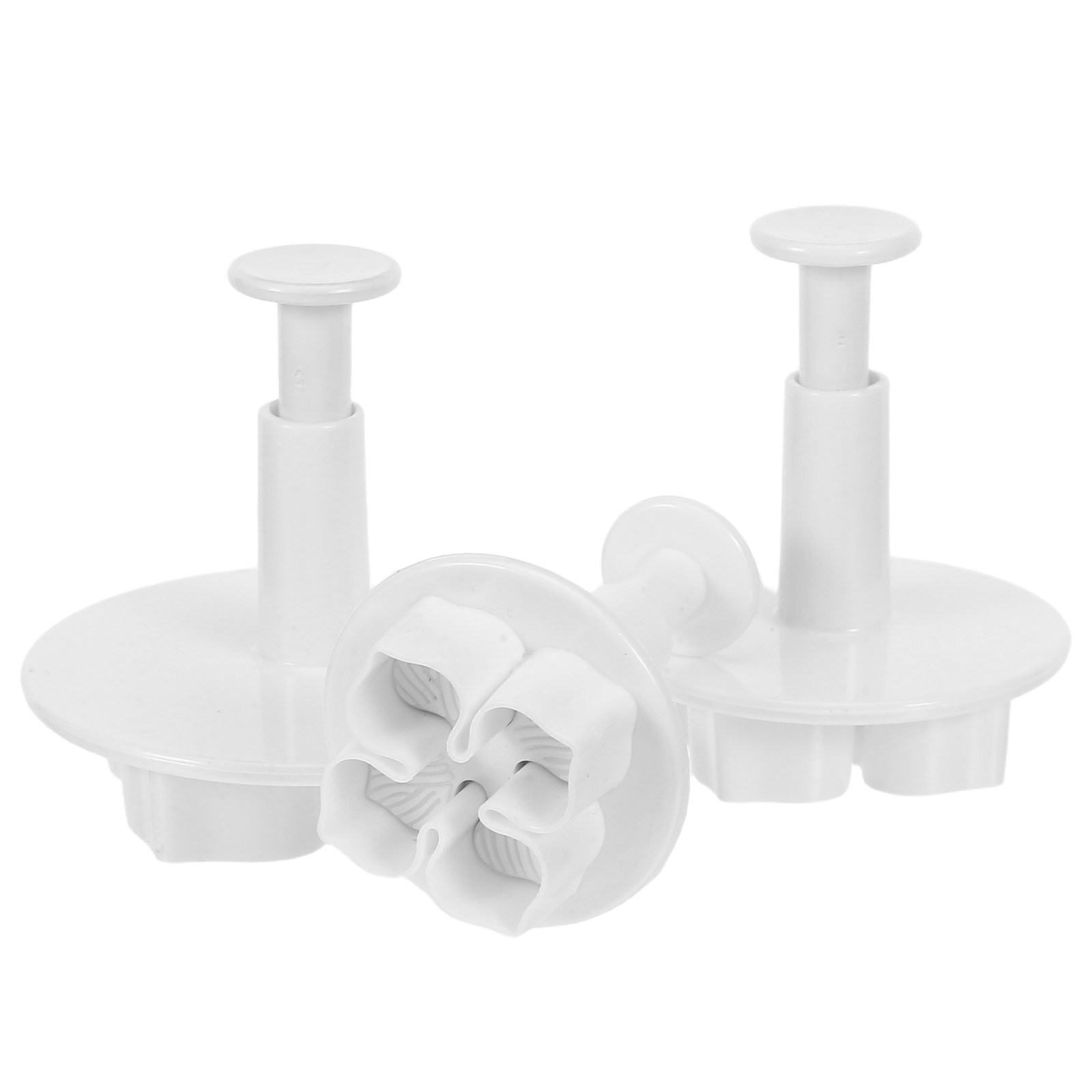 Cookie Cutter Set - 3個入りシュガーカーフト製アジサイ型フォンダンカッターセット ホワイト 各種サイズ ケーキ・ビスケット用型 マジパン・クッキー装飾用