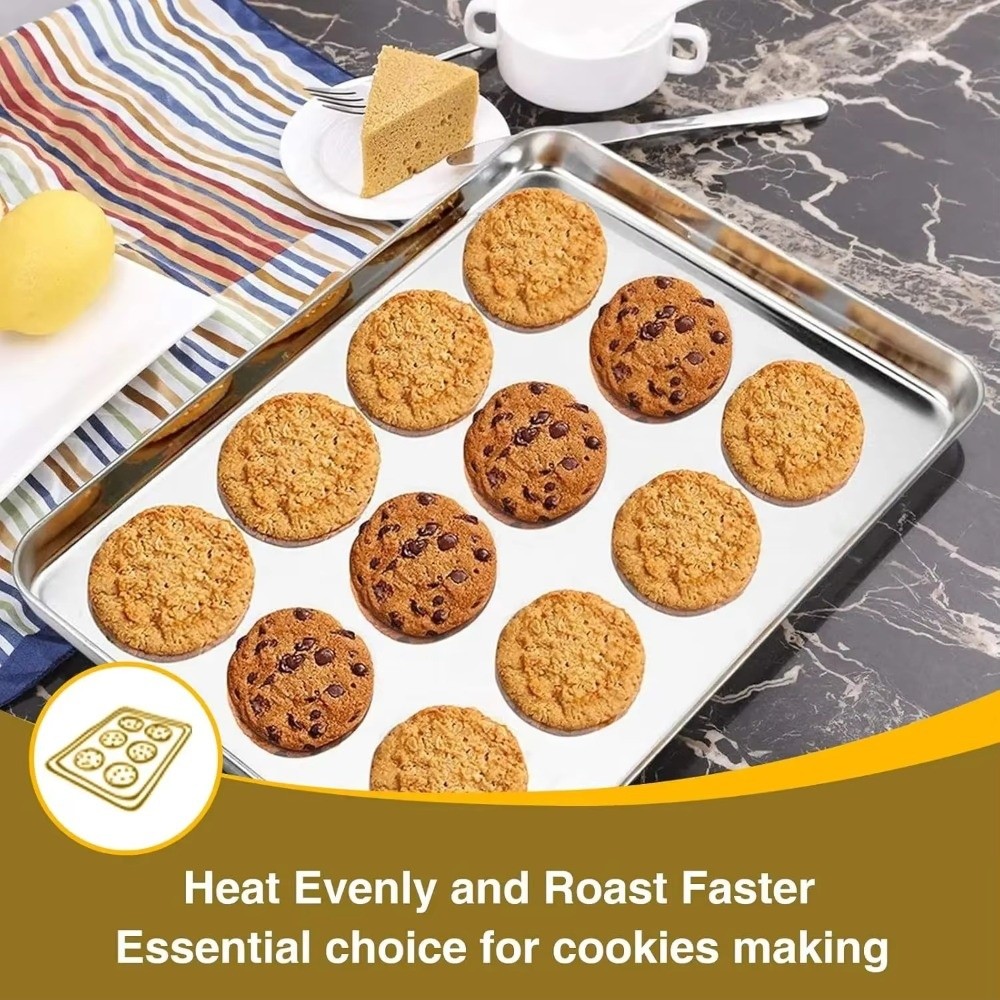 Kitchen Baking Tray Rack - 新しい304ステンレス鋼製ベーキングトレイ、オイルフィルター付き、取り外し可能な冷却ラック、BBQトレイ、オーブンベーキングトレイ、キッチン用