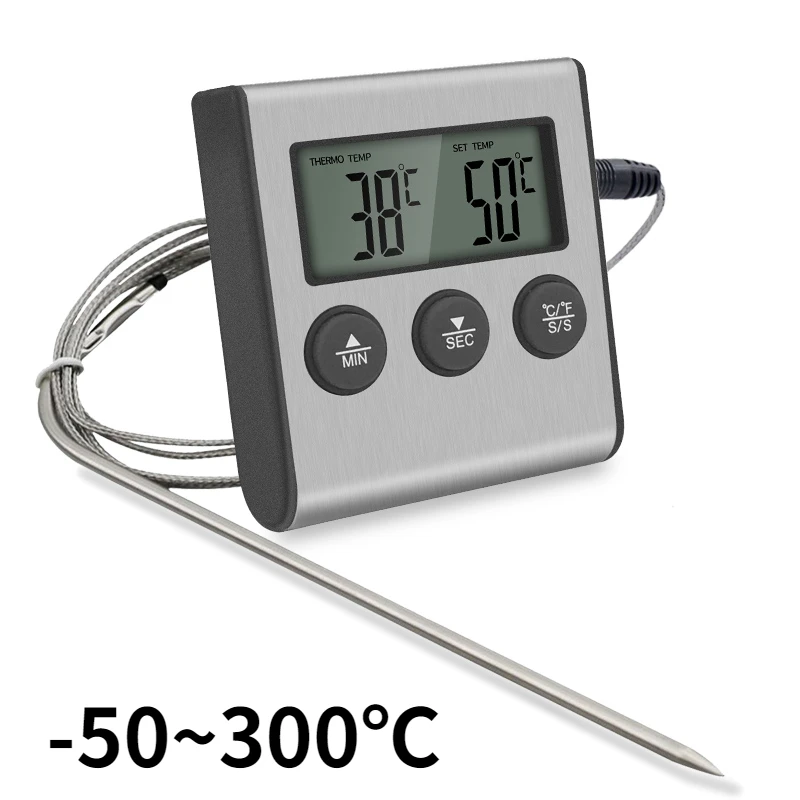 Kitchen Baking Timer - Tp700 デジタルリモートワイヤレス食品キッチンオーブン温度計プローブバーベキューグリルオーブン肉タイマー温度手動設定