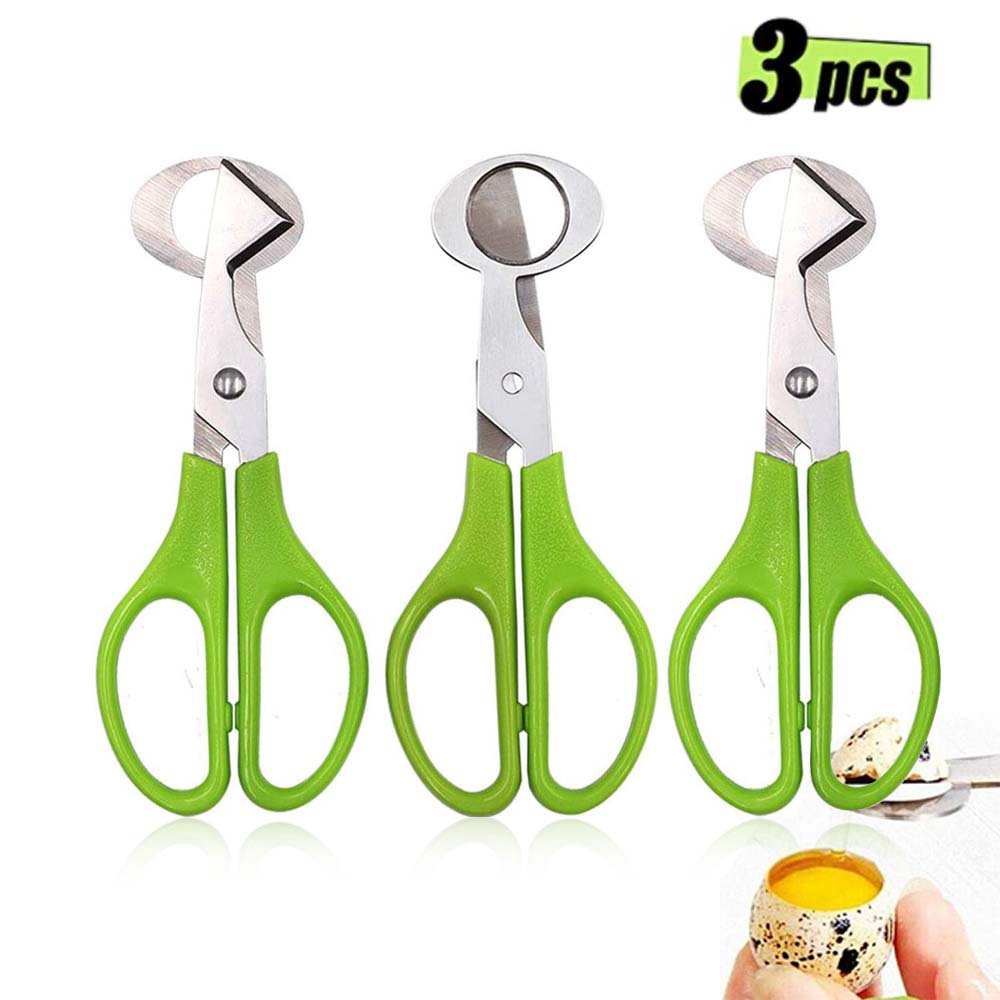 Kitchen Shears In Baking - 3個ウズラ卵カッターはさみキッチン卵鋏ツールステンレス鋼のクリッパー鳩オープナーガーデンアクセサリーベーキングツール