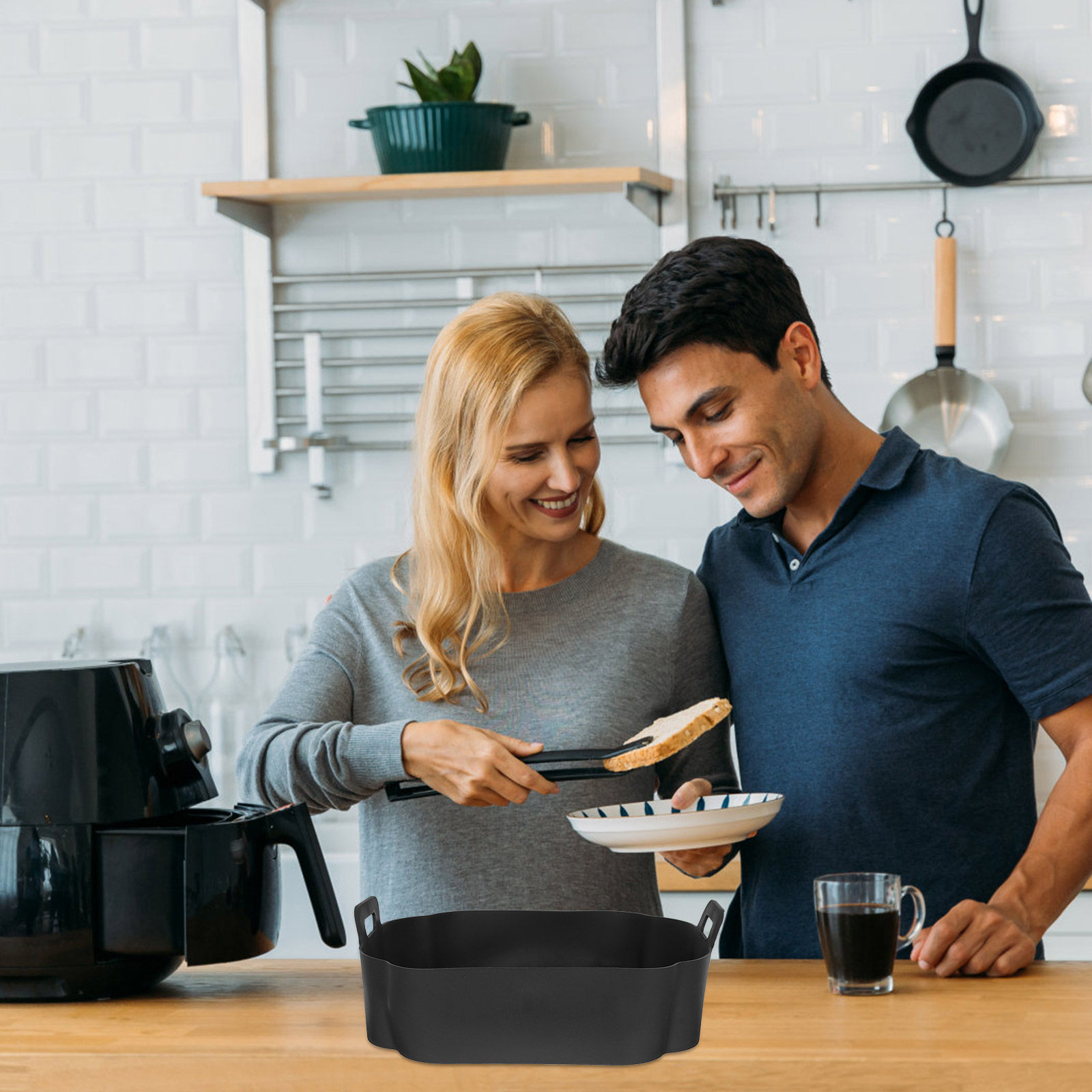 Kitchen Accessories For Baking - エアフライヤー用シリコン製ベーキングライナー、焦げ付き防止、耐熱性、再利用可能、内鍋用パッド、キッチンに欠かせない便利グッズ