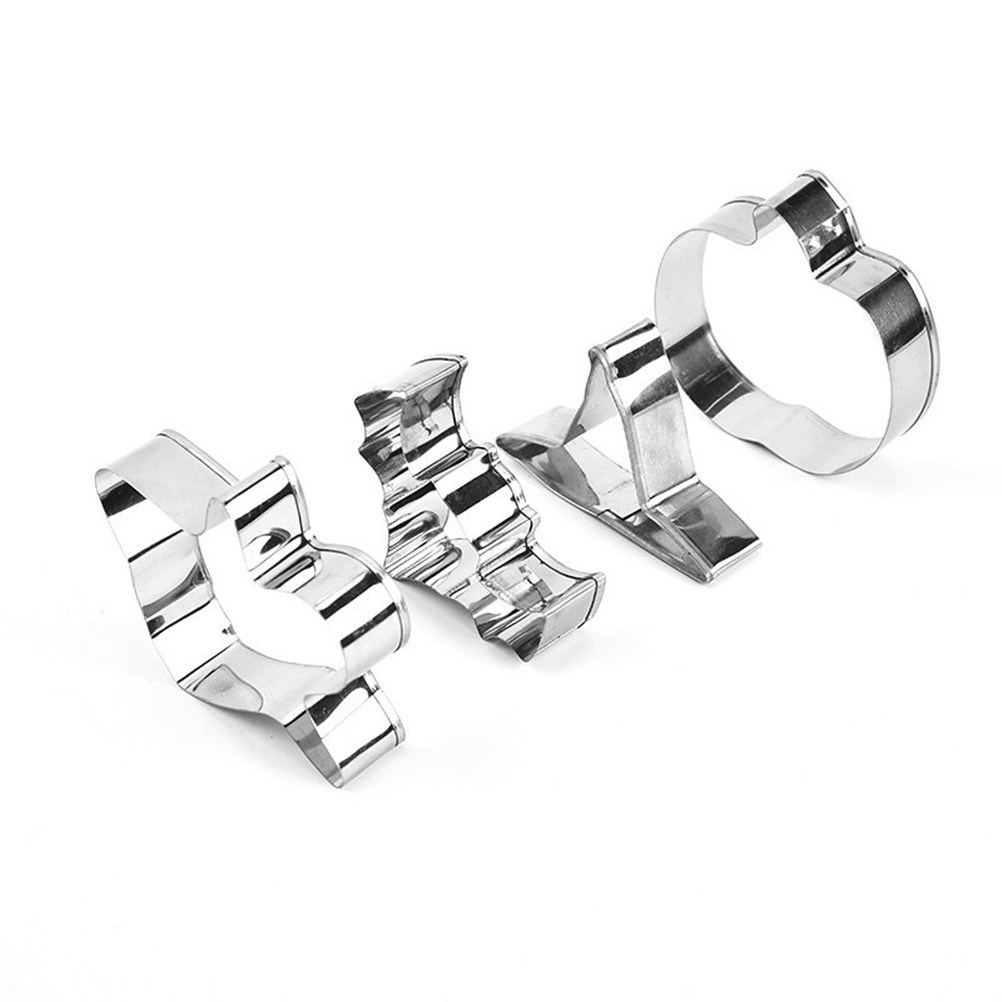 Cookie Cutter Set - 5個入りクッキー型セット。焼き菓子用のミニ金属製型。様々な形があり、DIYのペストリーやハロウィーンのクッキー作りに最適。
