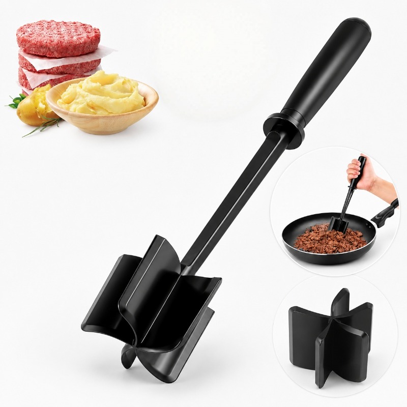 Kitchen Baking Blender - 1pc ミートチョッパー ハンドヘルドミートスライサーとブレンダー 多機能手動マッシャーとシュレッダー キッチンかき混ぜ棒 調理ツール