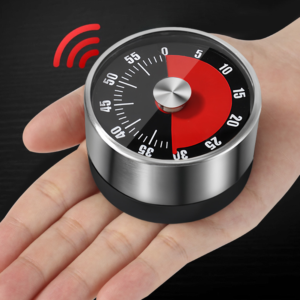 Kitchen Baking Timer - キッチン機器タイマー ステンレス製 ビジュアルタイマー クリアスケール 磁気アラームリマインダー 60分