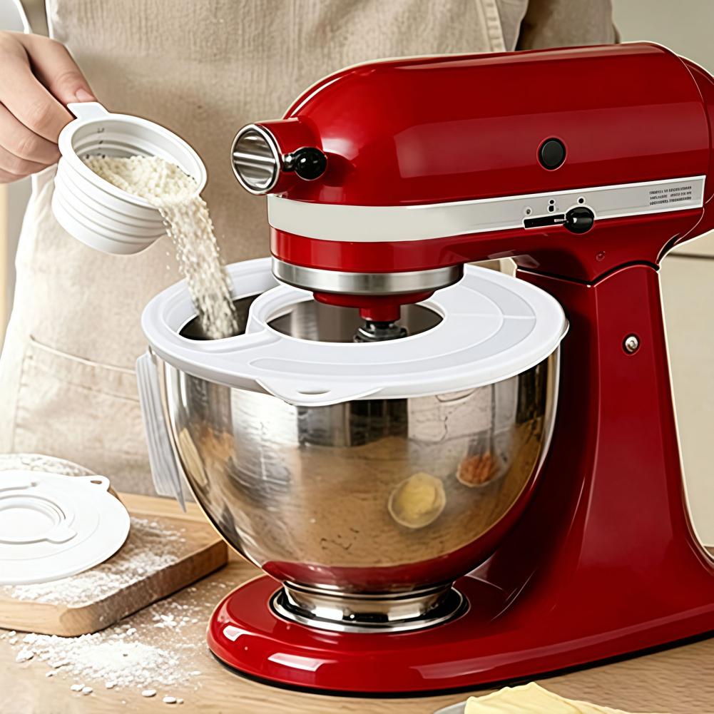 Kitchenaid Baking Bowl - 小麦粉注ぎ口シリコン製小麦粉漏斗ミキサーボウルカバー折りたたみ式注ぎ口シールドアタッチメント3-in-1キッチンエイドスタンドミキサー