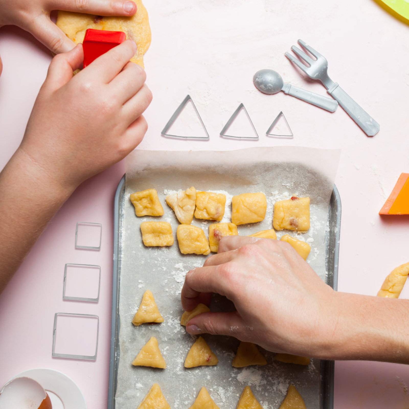 24個入り ステンレス製 クッキー型セット。焦げ付き防止加工 - Cookie Cutter Set のレビューと価格