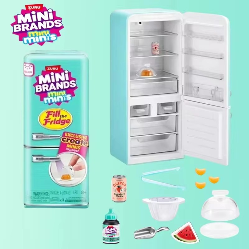 LEDライト付きミニ冷蔵庫おもちゃセット、ミニフード付きハウ - Miniature Baking Kitchen のレビューと価格