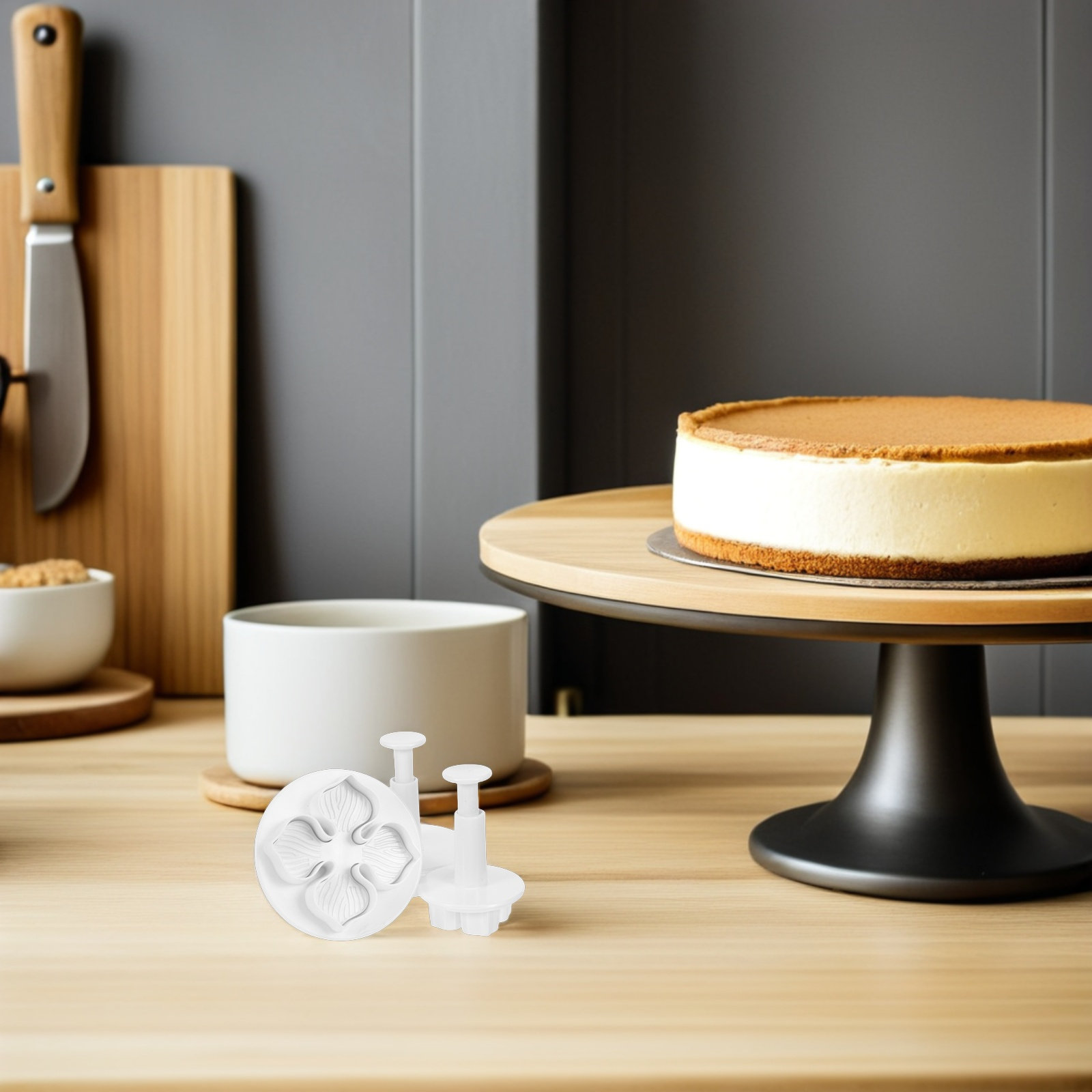 3個入りシュガーカーフト製アジサイ型フォンダンカッターセット - Cookie Cutter Set のレビューと価格