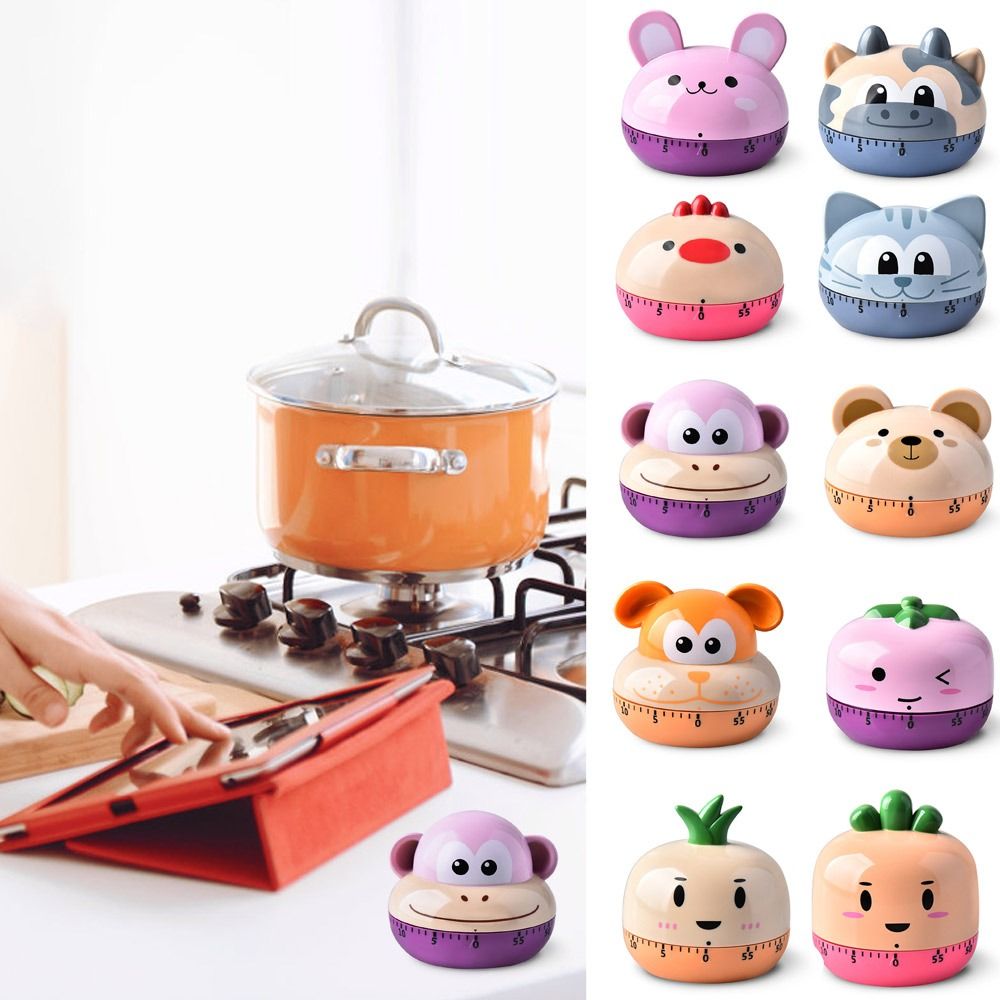 動物かわいい機械式タイマー学生学習時間マネージャー手動タイマ - Kitchen Baking Timer のレビューと価格