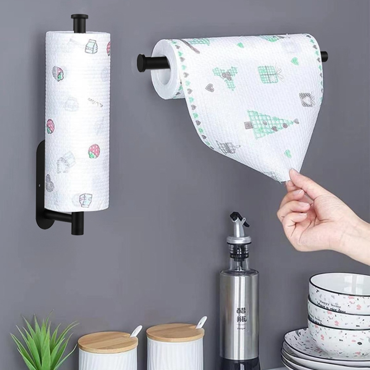 粘着キッチンペーパーホルダートイレットペーパーホルダーステン - Kitchen Baking Paper Holder のレビューと価格