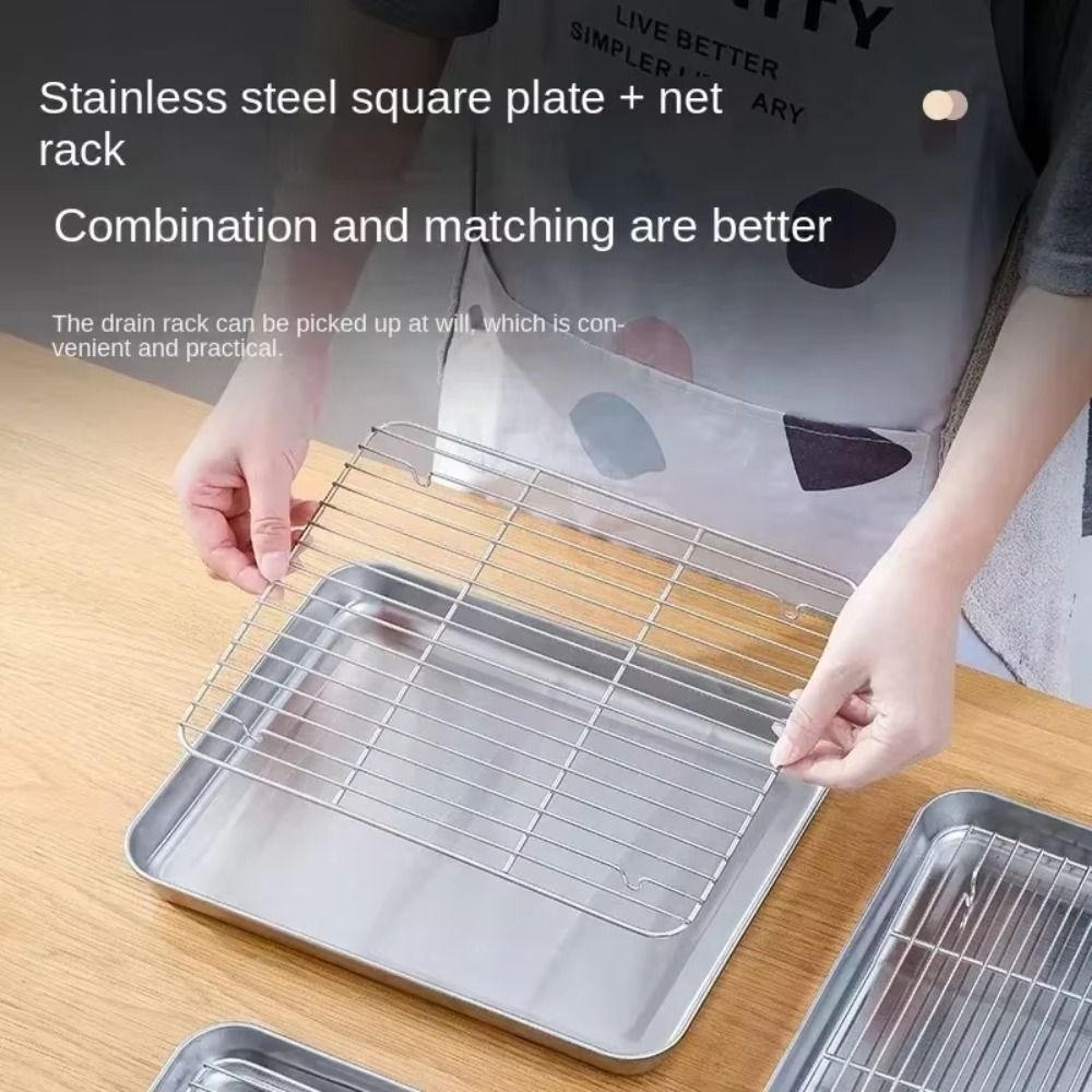 新しい304ステンレス鋼製ベーキングトレイ、オイルフィルター - Kitchen Baking Tray Rack のレビューと価格