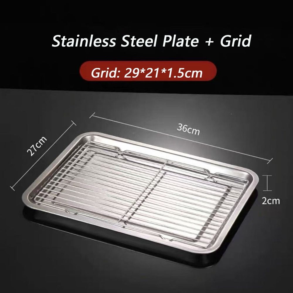 新しい304ステンレス鋼製ベーキングトレイ、オイルフィルター - Kitchen Baking Tray Rack のレビューと価格