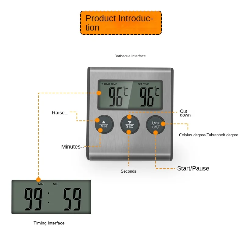 Tp700 デジタルリモートワイヤレス食品キッチンオーブン温 - Kitchen Baking Timer のレビューと価格