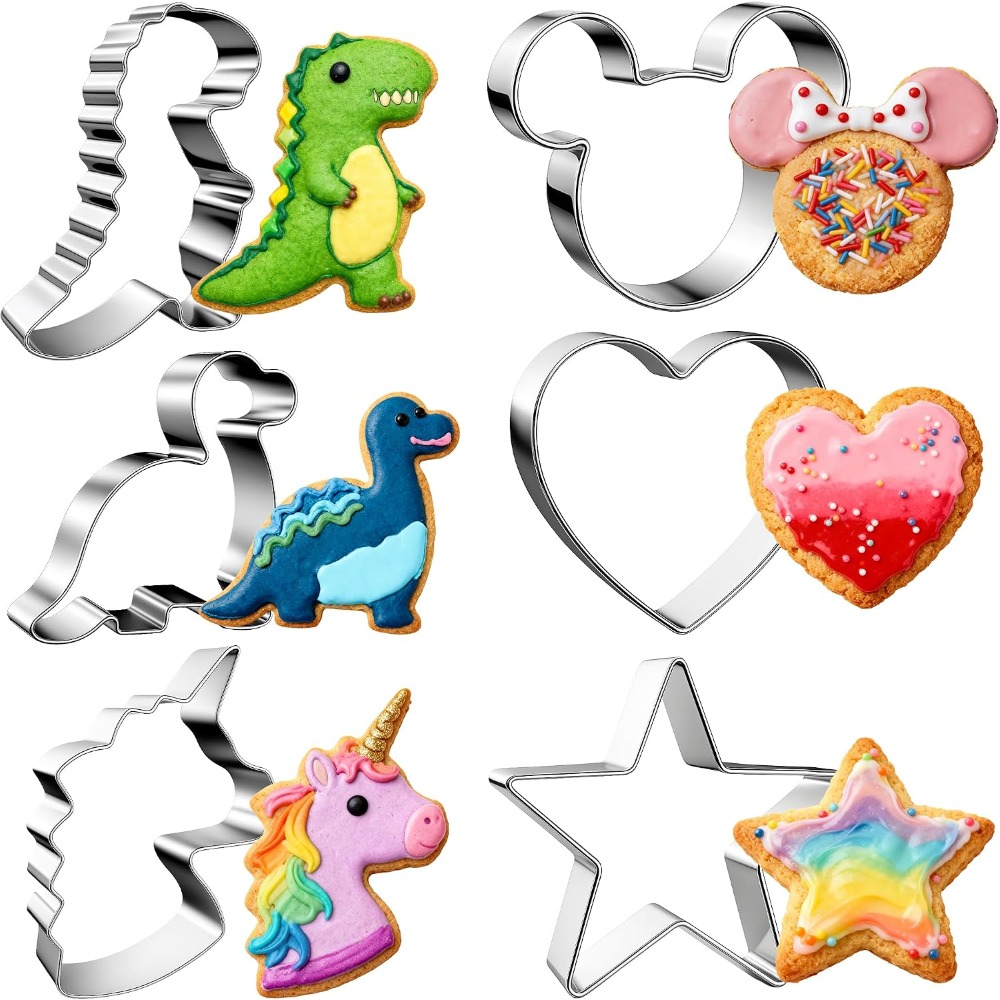 ステンレス製クッキーカッターセット ミッキー、ユニコーン、恐 - Cookie Cutter Set のレビューと価格