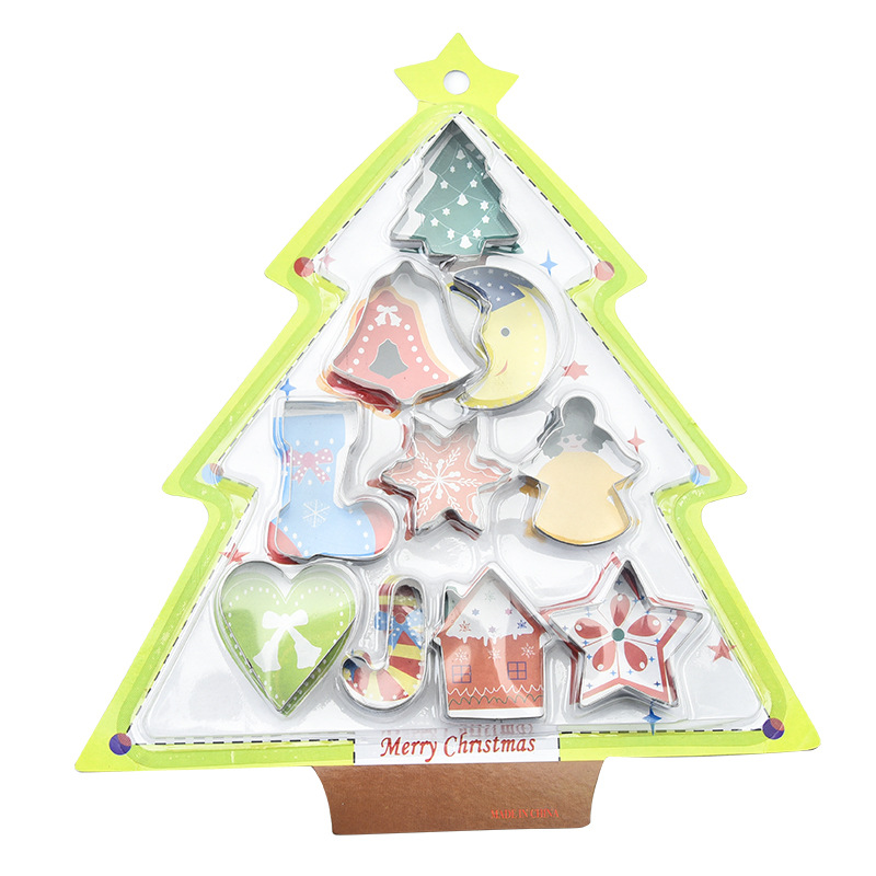 10個入りステンレス製クリスマス用クッキーカッターセット、ク - Cookie Cutter Set のレビューと価格