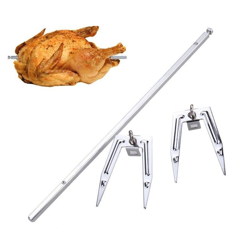 ステンレス鋼エアフライヤーフォークローストチキン串魚肉グリル - Kitchen Baking Tray Rack のレビューと価格