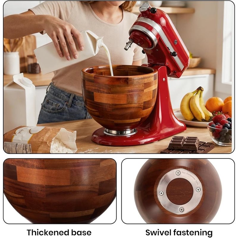 ABGH-キッチンエイド用ウッドミキシングボウル 5QT キ - Kitchenaid Baking Bowl のレビューと価格