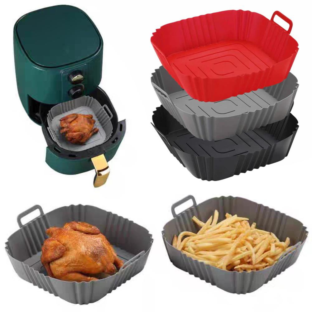 再利用可能なエアフライヤーパンライナーアクセサリーシリコンエ - Kitchen And Baking Equipment のレビューと価格