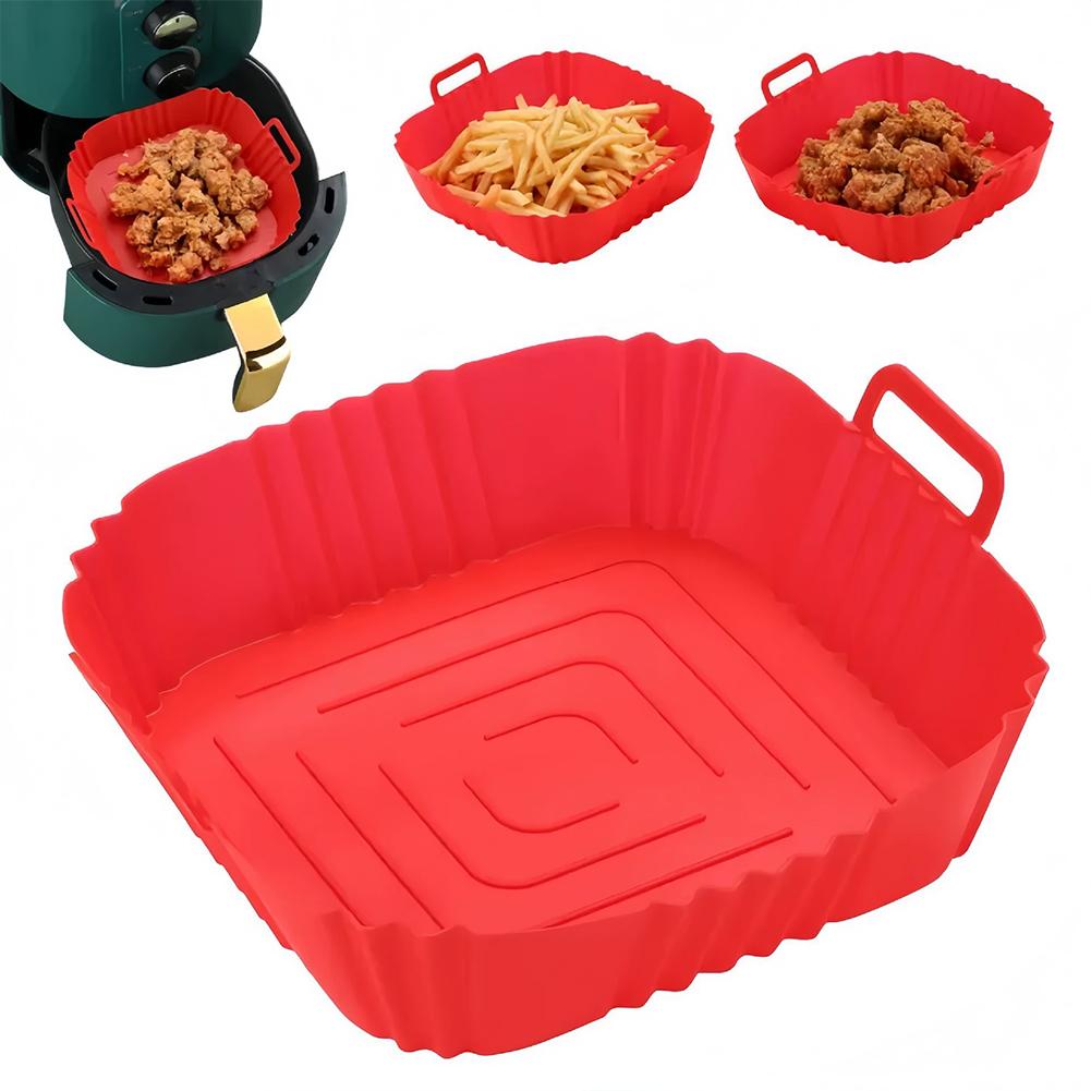 再利用可能なエアフライヤーパンライナーアクセサリーシリコンエ - Kitchen And Baking Equipment のレビューと価格