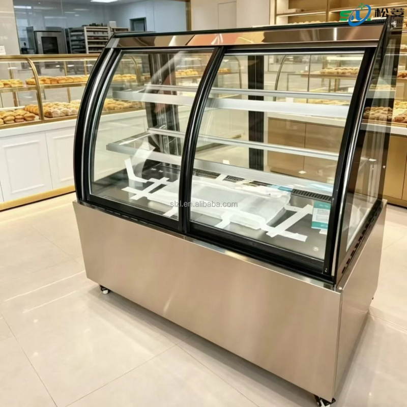 カスタムステンレス製ケーキショーケース冷却ペストリーディスプ - Kitchen And Baking Equipment のレビューと価格