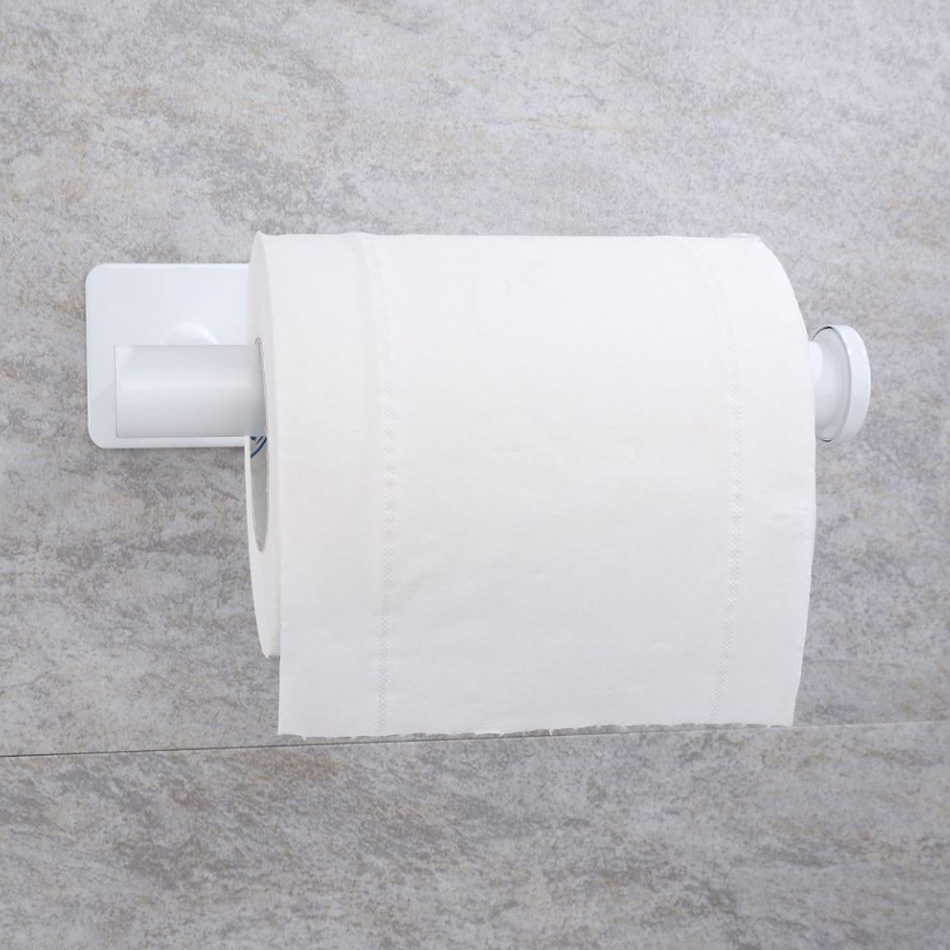 ステンレス鋼ペーパーホルダー白粘着壁掛けスタンドキッチンバス - Kitchen Baking Paper Holder のレビューと価格