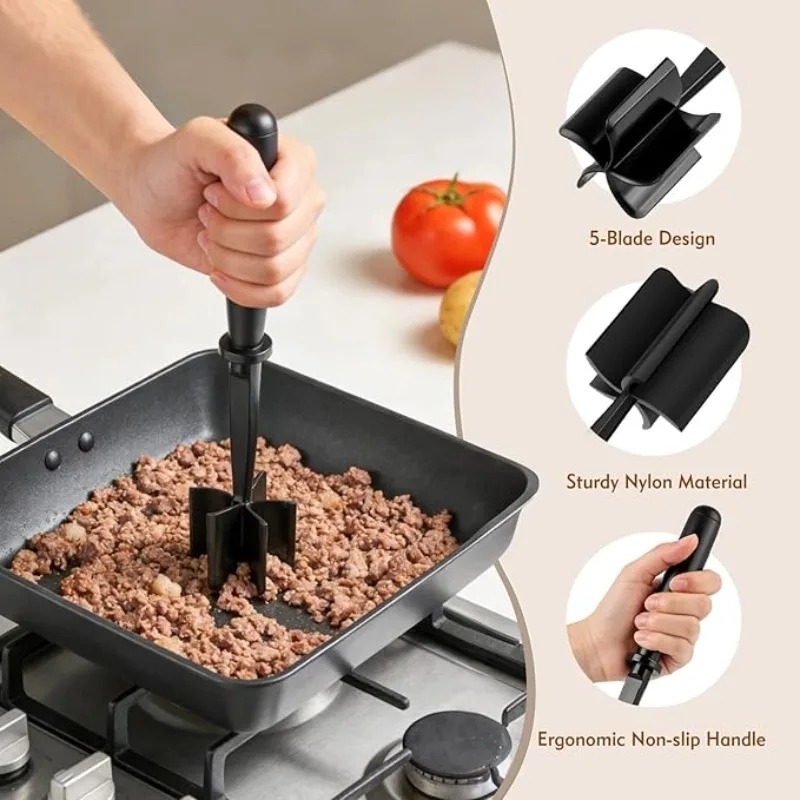 1pc ミートチョッパー ハンドヘルドミートスライサーとブレ - Kitchen Baking Blender のレビューと価格
