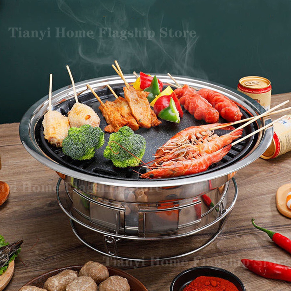 ステンレス鋼炭火グリルカーボンストーブバーベキューグリルラッ - Kitchen Baking Tray Rack のレビューと価格