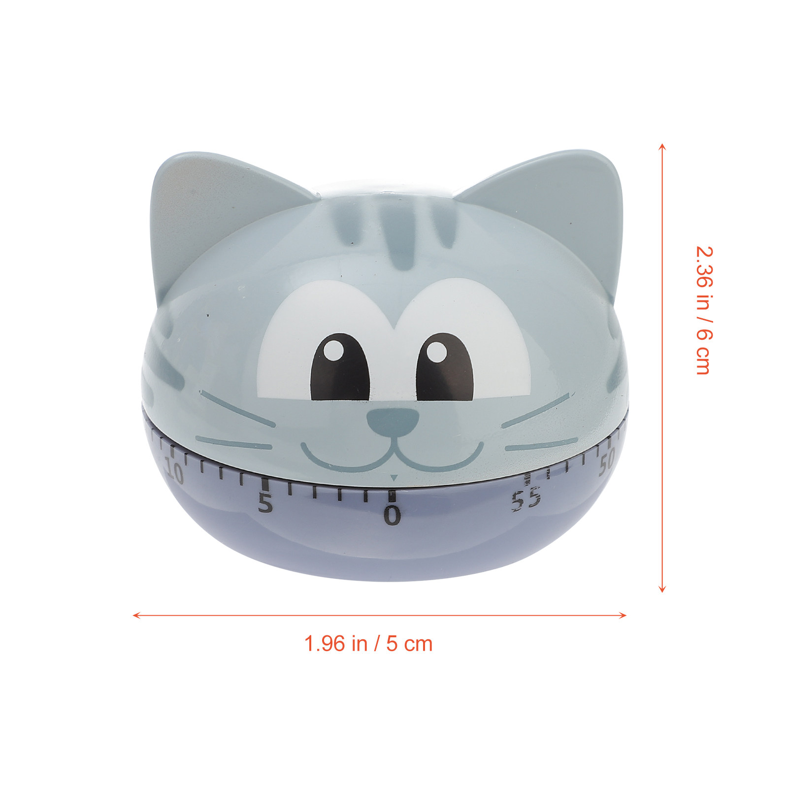 1個入り。漫画風の猫のデザインのキッチンタイマー。機械式アナ - Kitchen Baking Timer のレビューと価格
