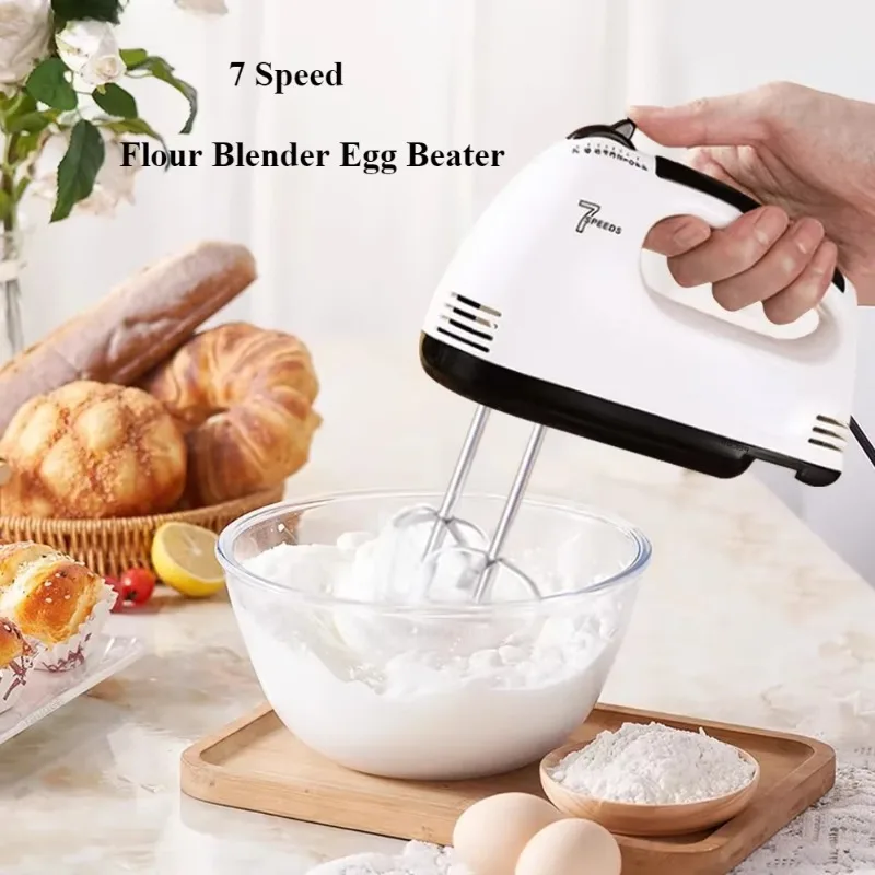 220Vハンドヘルド電動エッグビーター 7段階速度調整 自動 - Kitchen Baking Blender のレビューと価格