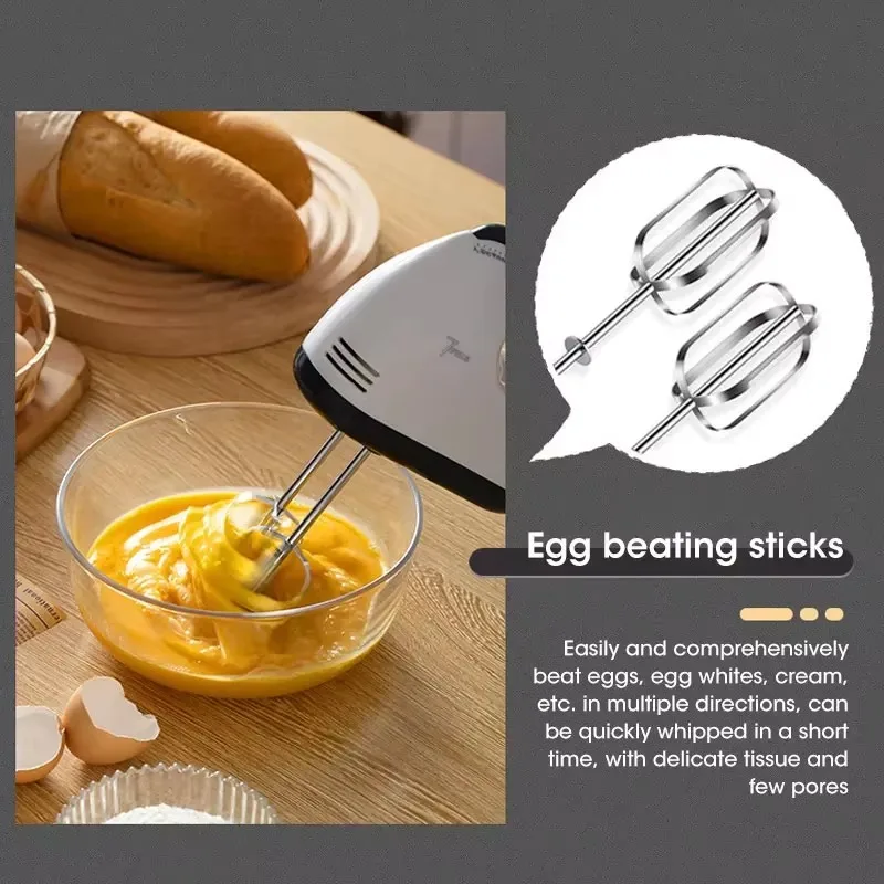 220Vハンドヘルド電動エッグビーター 7段階速度調整 自動 - Kitchen Baking Blender のレビューと価格