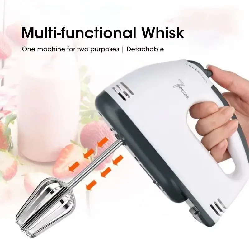 220Vハンドヘルド電動エッグビーター 7段階速度調整 自動 - Kitchen Baking Blender のレビューと価格