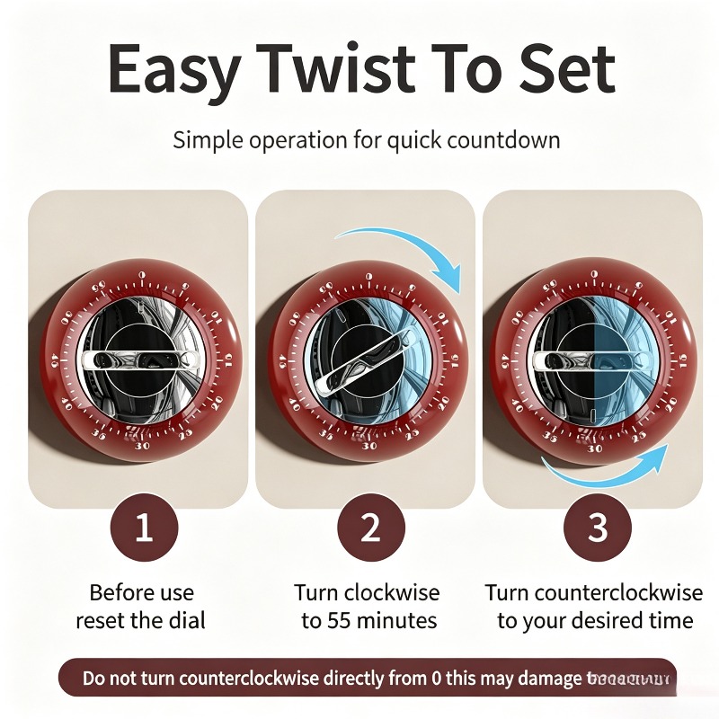 マグネティックキッチンタイマー メカニカルカウントダウンタイ - Kitchen Baking Timer のレビューと価格