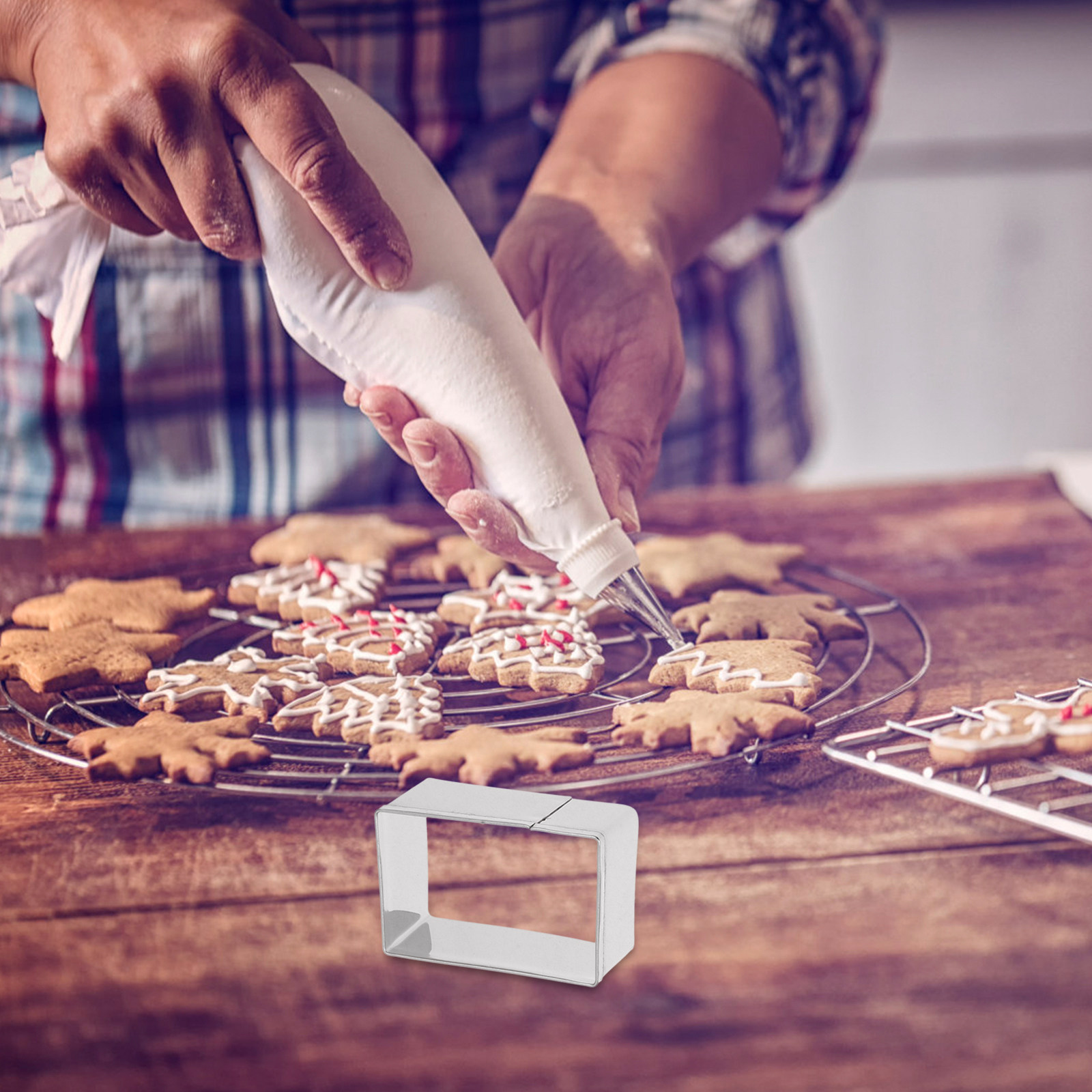 3個入り ステンレス製 クッキー型セット。クッキー、ケーキ、 - Cookie Cutter Set のレビューと価格