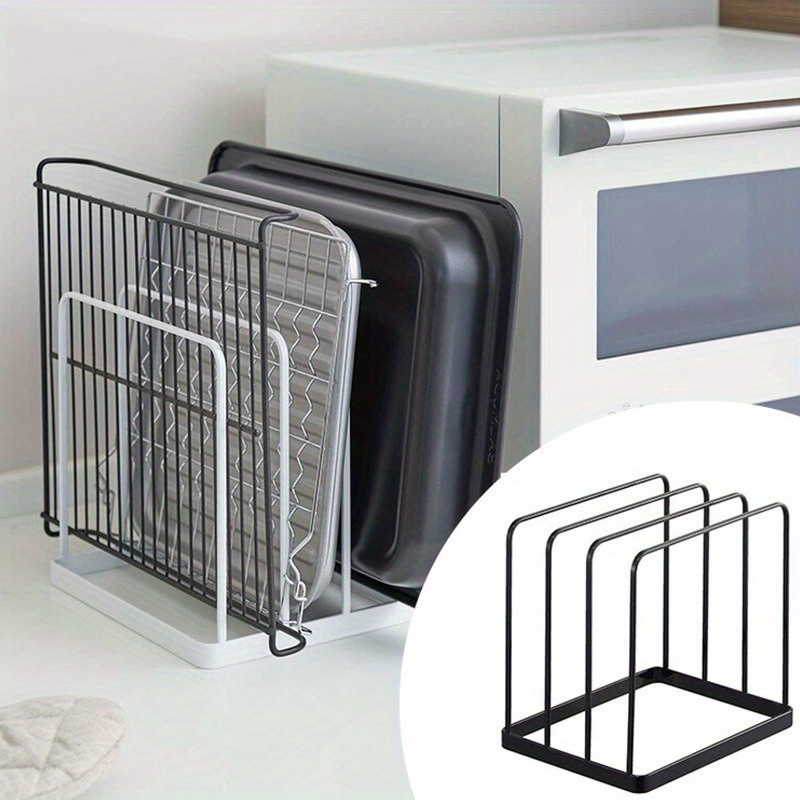 垂直まな板ラック 4 層キッチントレイベーキングトレイオーガ - Kitchen Baking Tray Rack のレビューと価格