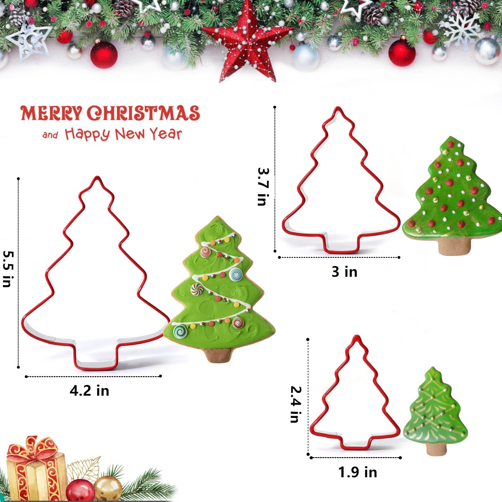 FAIS DU 3個入り クリスマスツリー型抜き ステンレス - Cookie Cutter Set のレビューと価格