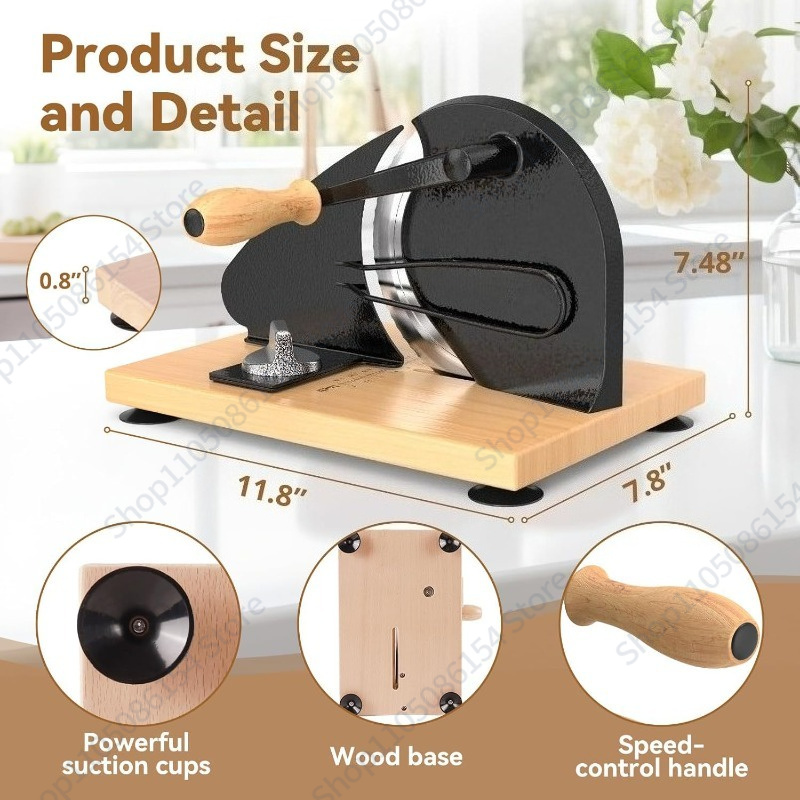調整可能な手動パンスライサーマシン ハンドクランク ケーキ  - Kitchen Baking Gift Basket のレビューと価格