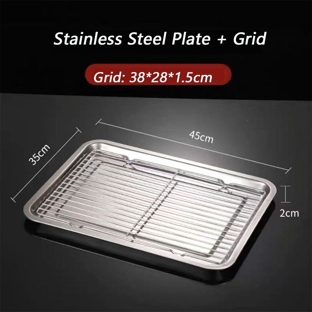 新しい304ステンレス鋼製ベーキングトレイ、オイルフィルター - Kitchen Baking Tray Rack のレビューと価格