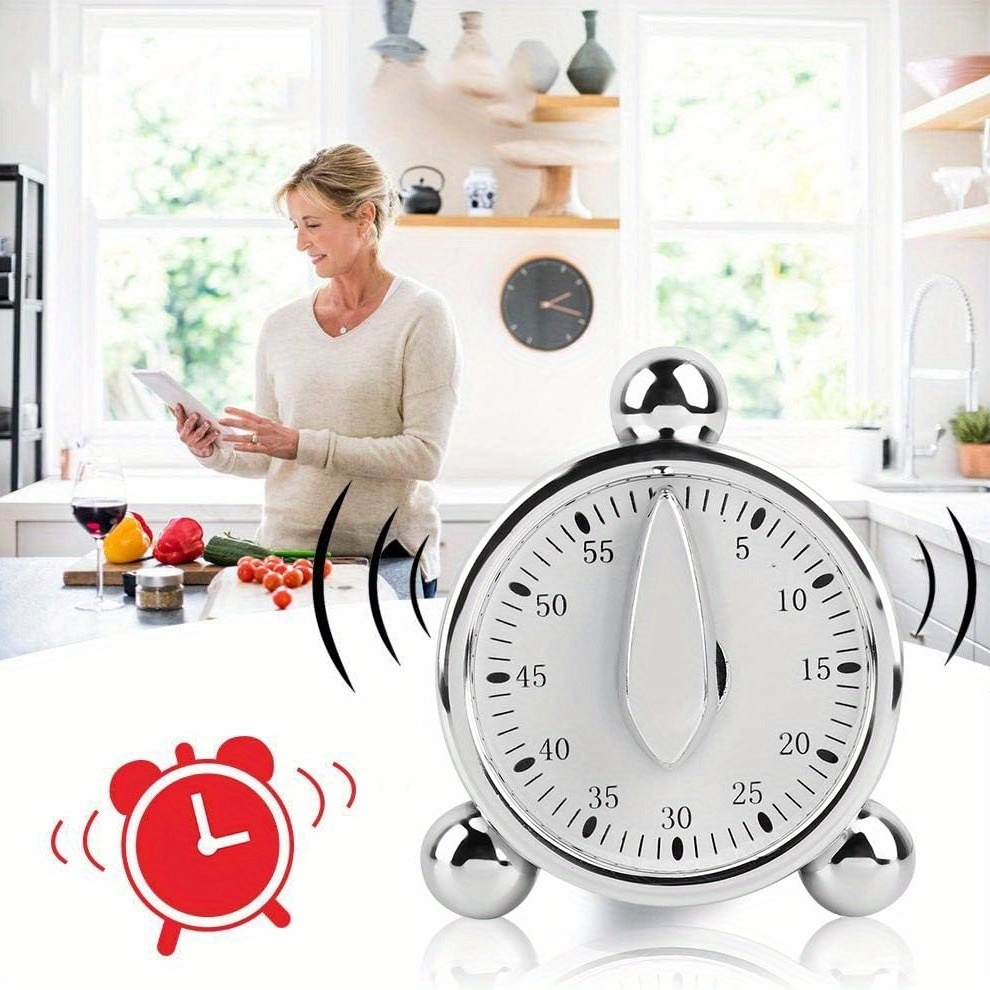 目に見える機械式タイマー、60分カウントダウン時計、キッチン - Kitchen Baking Timer のレビューと価格